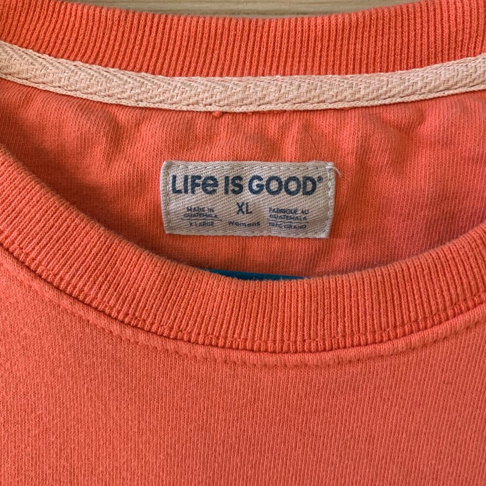 LIFE IS GOOD Sweatshirt Crewneck  3 Daisy's Sz.XL - Picture 2 of 8